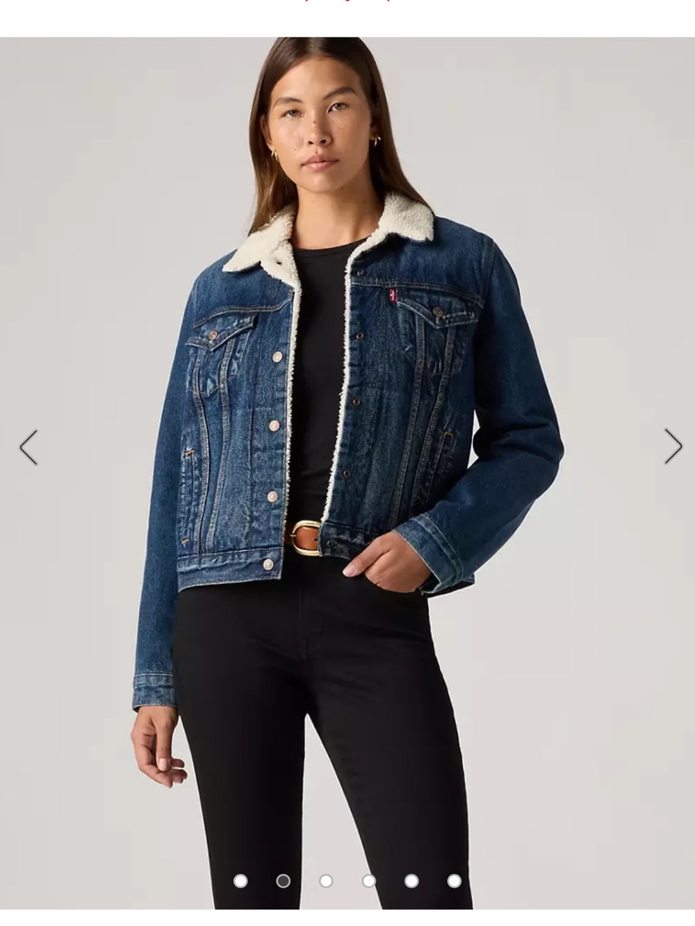 Levi's Denim Jacket with Cream Sherpa Collar